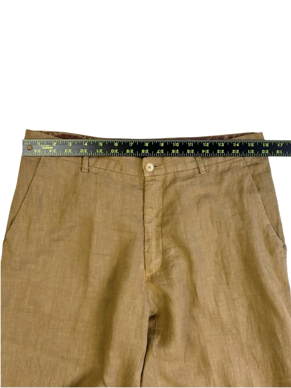 Etro Milano Tan Linen Made in Italy Pants size 48